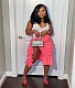 Lace Up High Waist Side Split Pleated Skirts ASL-6581