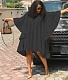 Asymmetrical Pleated Butterfly Sleeve Cape Dress NM-8520