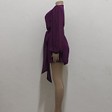 Sexy Deep V Neck Long Sleeve Women Rompers JX-5352