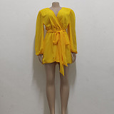 Sexy Deep V Neck Long Sleeve Women Rompers JX-5352