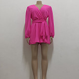 Sexy Deep V Neck Long Sleeve Women Rompers JX-5352