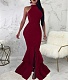 Elegant Ruffle Hem Sleeveless Split Cocktail Dresses JX-5451