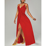 Elegant Cleavage High Split Evening Party Dresses JX-5492