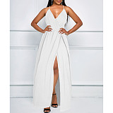 Elegant Cleavage High Split Evening Party Dresses JX-5492