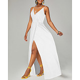 Elegant Cleavage High Split Evening Party Dresses JX-5492