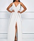 Elegant Cleavage High Split Evening Party Dresses JX-5492