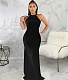 Elegant O Neck Sleeveless Back Cut Out Maxi Dress JX-5491
