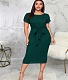 Simple Short Sleeve O Neck with Sashes Basic Dresses JX-5510