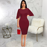 O Neck Short Sleeve Elegant Pencil Dresses JX-5443