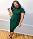 Elegant OL Short Sleeve Bow Tie Bodycon Dresses JX-5427