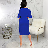 O Neck Short Sleeve Elegant Pencil Dresses JX-5443