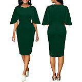 O Neck Short Sleeve Elegant Pencil Dresses JX-5443