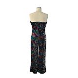 High Quality Sequins Strapless Wide Leg Jumpsuits AIL-219