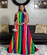 Elegant Halter Backless Big Swing Bohemian Long Dress JZH-8036