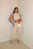 Cut Out Sleeveless O Neck Skinny Fitness Jumpsuit YB-6122