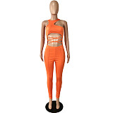 XS Hollow Out Lace Up Skinny Night Party Jumpsuits YNS-1661