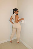 Cut Out Sleeveless O Neck Skinny Fitness Jumpsuit YB-6122
