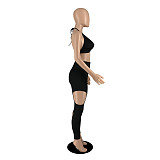 Halter Sports Bra Cut Out Leggings 2 Piece Pants Sets YB-60138