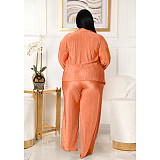 Long Sleeve Shirt Cardigan Wide Leg Pants 3 Piece Sets ASL-7083