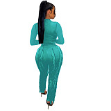 Long Sleeve T-shirt and Tassel Straight-leg Pants Outfits MDF-5328