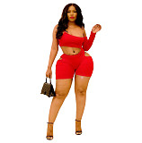 Single Shoulder Hollow Out Bodycon Nightclub Rompers YB-60178