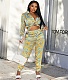Aesthetic Print Long Sleeve Shirt and Pants Outfits WSY-5938