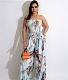 Chiffon Strapless Backless Loose Wide Leg Jumpsuits JLY-19308