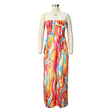 Chiffon Strapless Backless Loose Wide Leg Jumpsuits JLY-19308