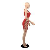 Active Tank Crop Tops Bandage Bikers Shorts Outfits YB-60156
