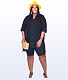 5XL Side Split T-shirt and Shorts Matching Tracksuit WA-77454