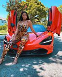 Leopard Bodysuit Top Pants Leggings 2 Piece Outfits YIM-003