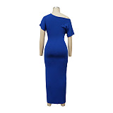 Elegant Short Sleeve Ruched Body Shaping Dresses YF-10150