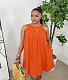 Cotton Sleeveless Loose Pocket Casual Tank Dress BGN-256