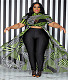 Abstract Print Plus Size Short Sleeve Irregular Tops OSS-22359