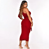 One Shoulder Long Sleeve Ruched Bodycon Dresses YF-10055