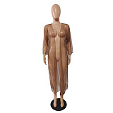 Sheer Mesh See Through Long Sleeve Cardigan DY-6919
