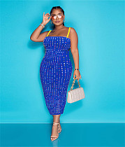 Sexy Sling Diamonds Hot Drill Nightclub Dresses FSX-220