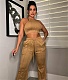 Tank Crop Top Vest and Wide Leg Pants Two Piece Set NM-8525