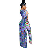 Cardigan+Bra Top+Long Pants Women 3 Pieces Set TE-4446
