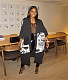 Casual Loose Outerwear Spliced Mesh Long Coat TB-5529