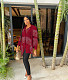 Turn Down Collar Long Sleeve Tassel Fringe Shirts MOF-8911