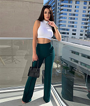 All-Match Solid Color High Waist Flared Pants SH-390374