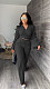 Flare Sleeve Crop Top And Wide Leg Pants Sets YS-826