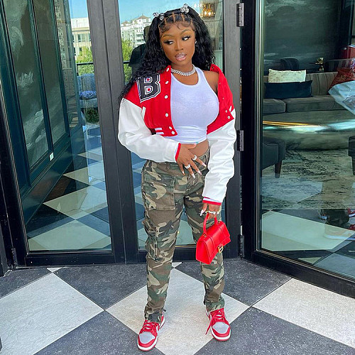 XS Streetwear Color Patchwork Baseball Bomber Jackets WSY-58910