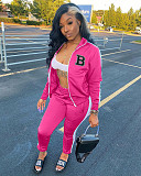 Zip Jacket Sweatshirt Side Stripe Pants Tracksuit XY-9180