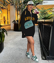 Long Sleeve Polo Neck Loose Casual Knitted Sweater FSX-355