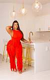 Tank Top and Tassel Side Straight Pants 2 Piece Set ZAND-31230