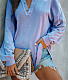 Solid Color Casual Pullover Loose Blouse Shirts MK-3125