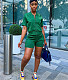 Workout Zip Up Jacket Biker Shorts Two Piece Set MK-3123