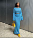 Knitted Long Sleeve Crop Top And Maxi Skirt Outfits YF-10242